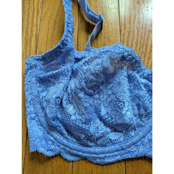 Cosabella Never Say Never Balconette Bra Blue Lace 32E - Picture 3 of 5